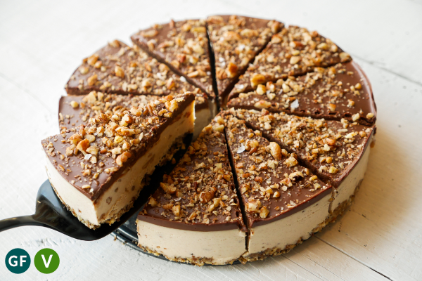 GF Chocolate Caramel Vegan Cheesecake