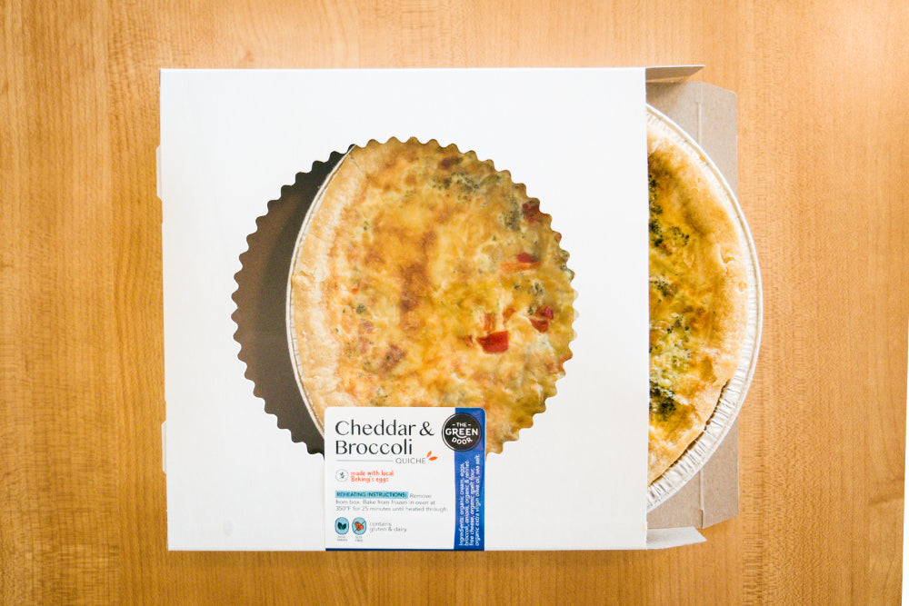 Cheddar & Broccoli Quiche (frozen)