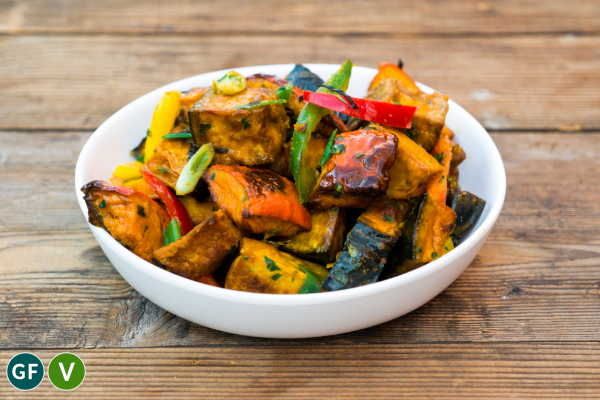 Roasted Squash Salad in Sesame-Ginger Dressing